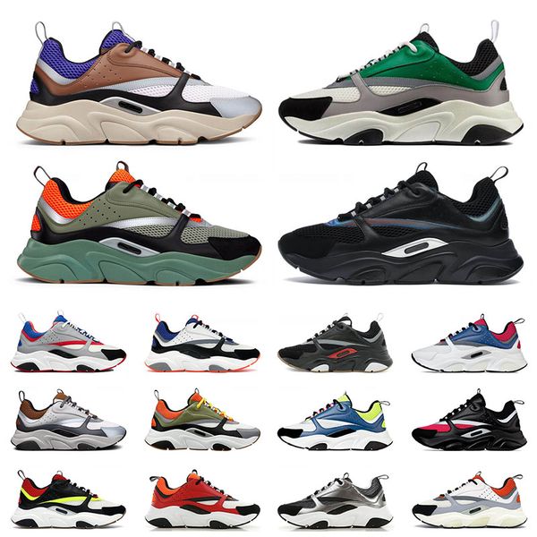 

designer b22 luxurys running shoes for men women leather calfskin reflective black white technical mesh vintage chunky outdoor baskets sneak