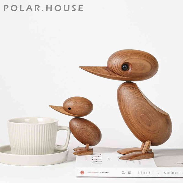 

decorative figurines famous wooden duck figurines home decor crafts room decoration wood dolls duck mom and baby miniatures nordic designs g