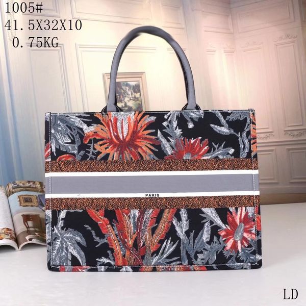 

women's fashion designers handbags luxury shoulder bag crossbody tote purse handbag message bags classic denim #1005 embroidery 42cm le