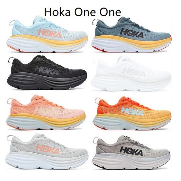 

hoka one bondi 8 cushioned road running shoes speed 4 4 trail-running yakuda 2022 sneakers dropshipping accepted runner shoe, White;red