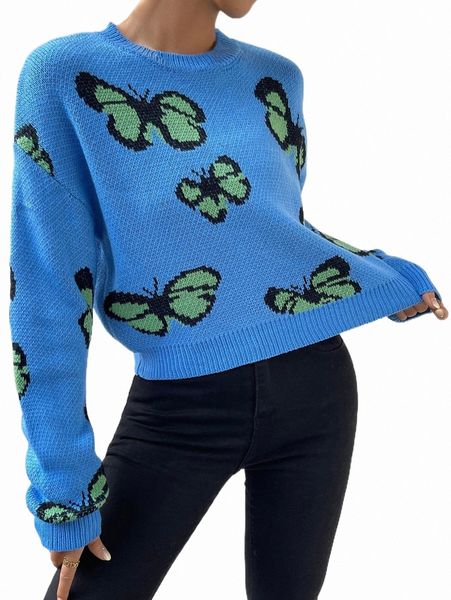 

women's sweaters butterfly pattern drop shoulder sweater g6nq#, White;black