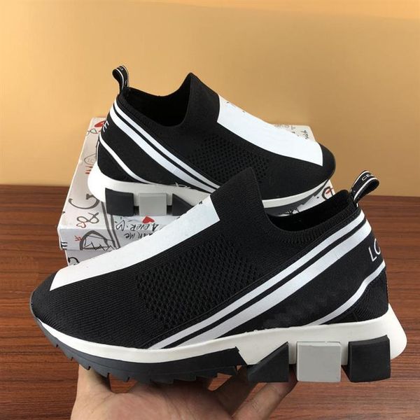 

slip-on stretch knit sock casual shoes italy rubber sole womens shoe whole comfortable trainers designer sneaker220a