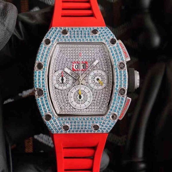 

watch leisure richa 011 automatic mechanical blue diamond case tape millers es mens wrist clock gmt reloj, Slivery;brown