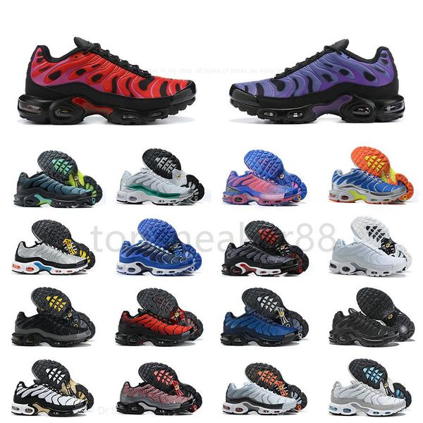 

good quality men's tn plus running shoes se r white black blue plustn sneaker tnplus classic sports sneaker