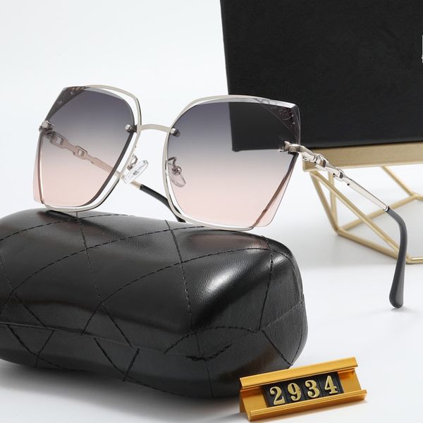 

luxury brand sunglasses for man woman designer goggle beach sun glasses retro small frame luxury design uv400 with box, White;black