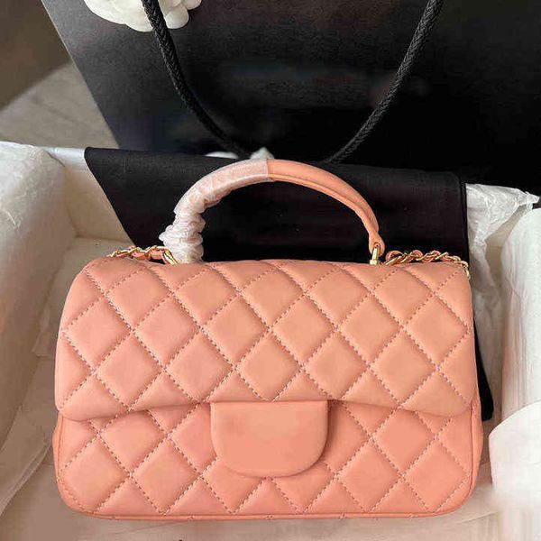 

cc bag shopping bags classic quilted flap premium lambskin designer check totes metal hardware chain handle shoulder luxury womens mini hand