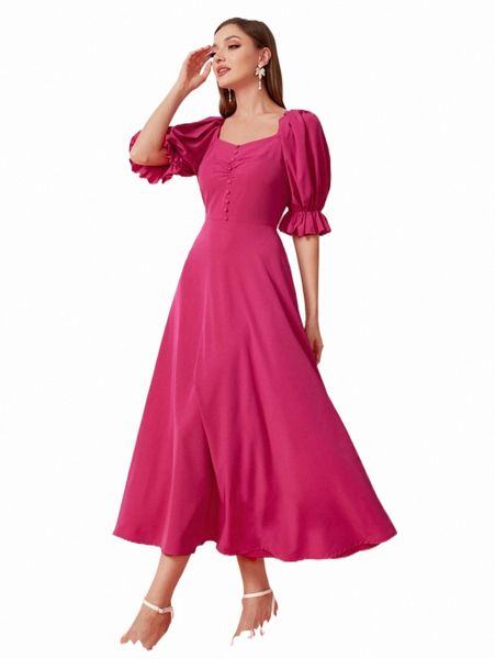 

casual dresses sweetheart neck ruched button front dress e7xc#, Black;gray