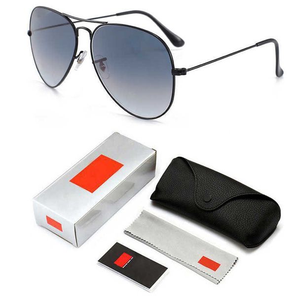 

glasses ray sunglasses men metal sunglasses italy design women driving ban sun glasses uv400 gradient glass lens with and box 3025g, White;black