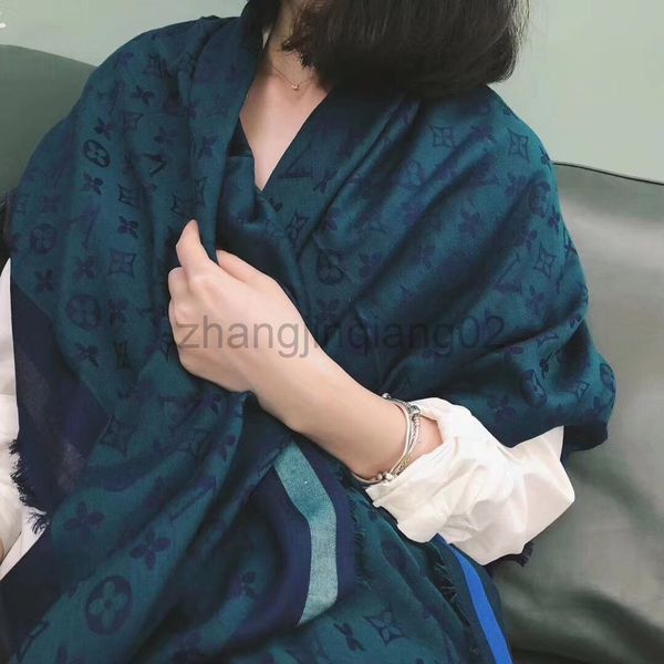 

designer cashmere head l vs scarf for woman mens autumn winter new fashion brand shawl dual purpose double sided two color long scarf l70in, Blue;gray