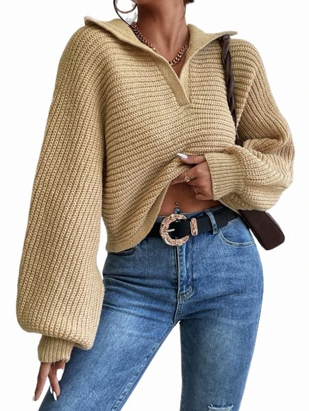 

women's sweaters solid lantern sleeve sweater m0me#, White;black