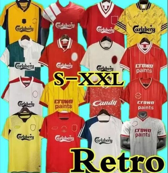 

retro liverpoo les soccer jerseys 97 95 04 05 fowler gerrard dalglish mcmanaman torres kuyt smicer football shirt uniforms 10 11 89 91 05 06, Black;yellow