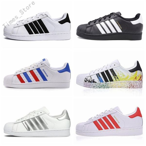 

2021 superstar white black casual shoes pink blue gold superstars 80s pride sneakers super star women men sport eu sz36-45 c196293d, Black;brown