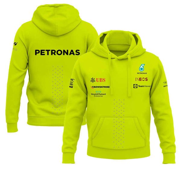 

men's hoodies sweatshirts 2022 new mercedes trend team printed f1 2022 season petronas motorsport casual sweatshirt breathable, Black