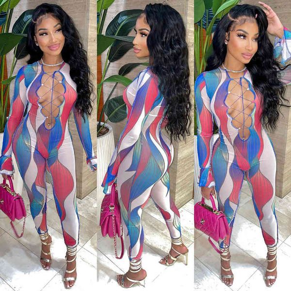 

two piece dress m20780 women's printed hollow out jumpsuit, White