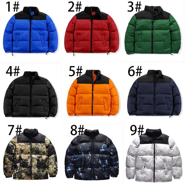 

puffer jacket down cotton jackets designer coat men women zipper patchwork embroideried letters pockets winter streetwear outdoor j02, Black;brown