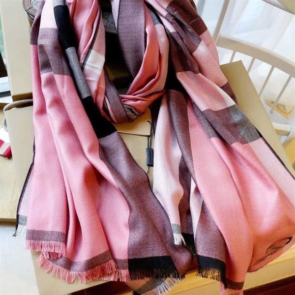 

2022 classic diamonds check cashmere scarf british plaid ladies shawl dual-use men's and women's designer brand312l, Blue;gray
