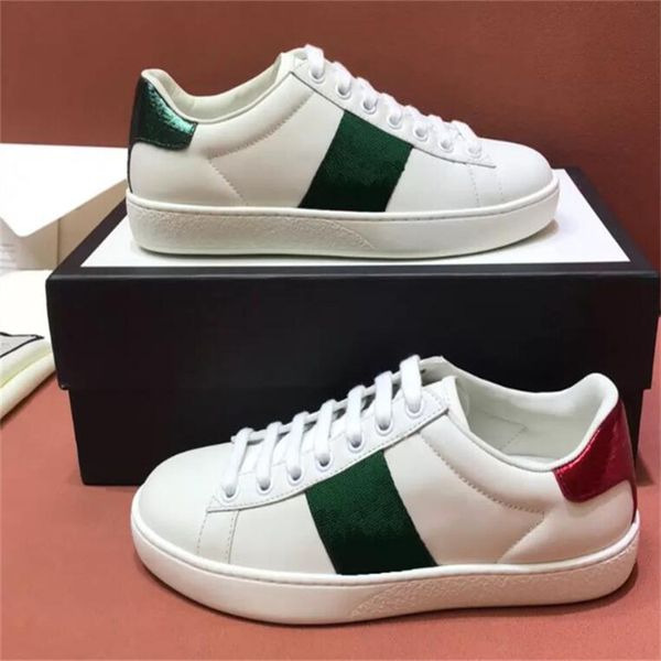 

fashion dress shoe luxury bee embroidery designers couple running sports shoes men women trainers fashion wild casual sneakers size 36-44, Black