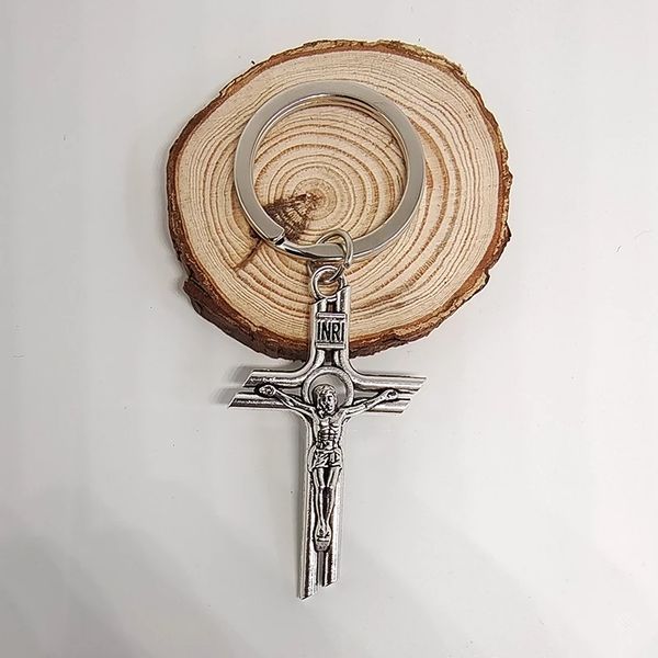 

keychain alloy cross keychain pendant jewelry accessories, Silver