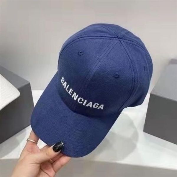 

new paris embroidery family baseball cap alphabet peaked cap hard stylish trendy couple xiaohongshu surrogate shopping version237i, Blue;gray