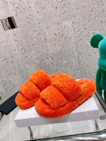 

100% luxury mink slippers flat heel sandals woman winter slippers, Black