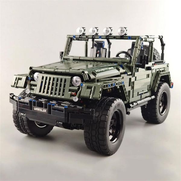 

mould king block moc 13124 jeep wrangler rubicon super car building blocks 2598pcs bricks education toys compatible moc5140258c