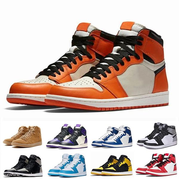 

2020 new arrival mens womens basketball shoes chicago mid milan og tokyo satin snake crimson tint tie dye fearless lakers sneakers trai277o, Black;brown