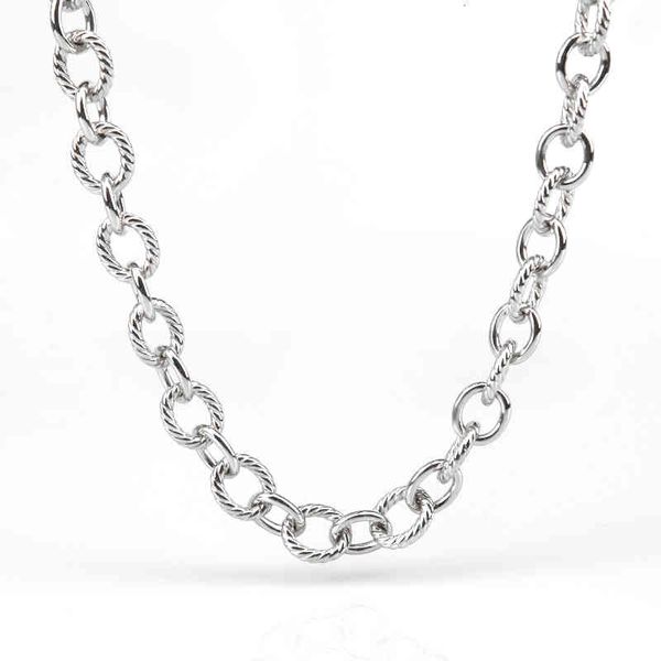 

chains twisted cable jewelry charm necklaces women designer necklace gold sliver madison chain medium necklaces men party punk 44cm, Silver