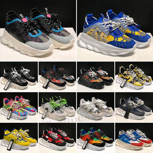 

reflective height sneakers casual shoes triple black white multi-color suede red blue yellow fluo tan men women trainers chain reaction, White;red