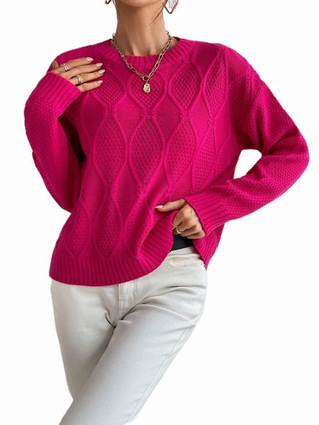 

women's sweaters drop shoulder textured knit sweater g0zy#, White;black