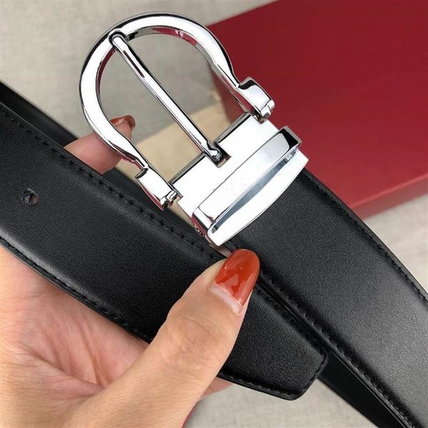 

with box brand belt belts for men fashion designer belt luxury cow genuine leather belt gold silver buckle waistband249z, Black;brown