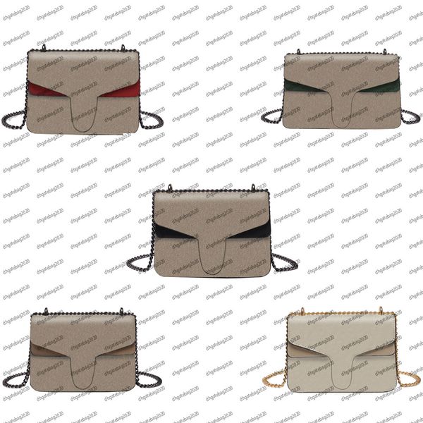 

luxury designer bag classic chain fashion brand shoulder bags wallet vintage crossbody bag ladies brown leather handbag with box