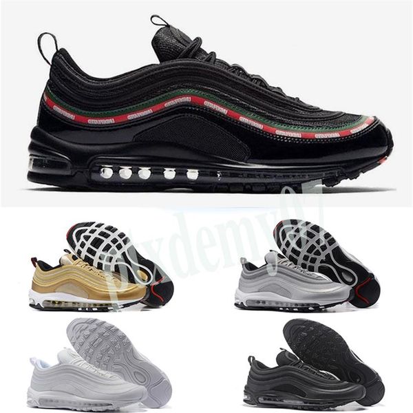 

men shoes women sports trainers og triple black metallic gold silver bullet white 3m classical outdoor sneakers without box 2020 p07232a, Black;brown