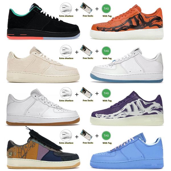 

authentic skate low 1 one running shoes peace and unity skeleton halloween hare space jam beige light green spark skate sneakers