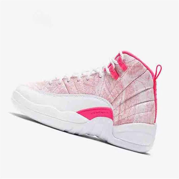 

12 ice cream women casual shoes 12s gs white arctic punch-hyper pink outdoor sneakers 510815-101246r