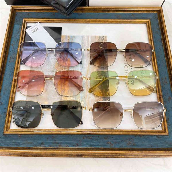 

sunglasses xiaoxiangjia's fashion metal square letter leg sunglasses and the same ch5848 2w7g, White;black