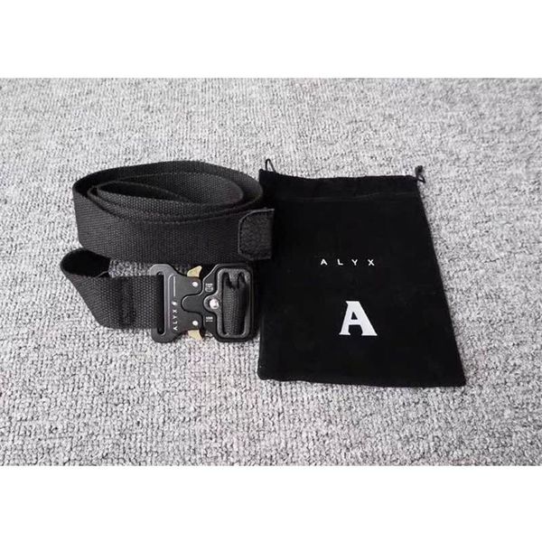 

men women belts alyx belt ordinary canvas alyx belt metal buckle 128 cm streetwear ambush y200520231l, Black;brown