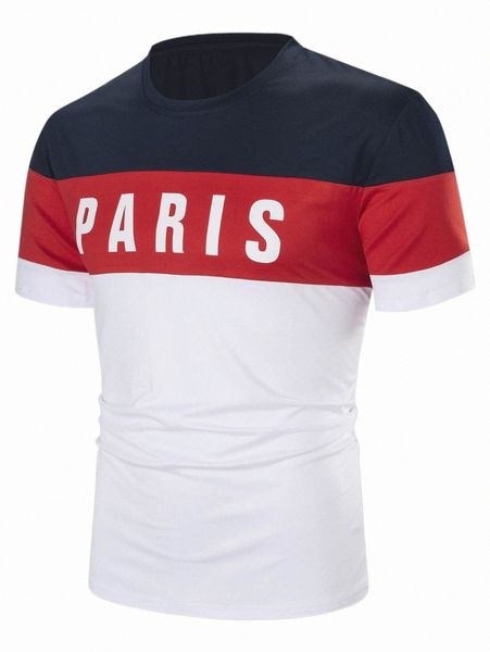 

men's t-shirts men color block letter graphic tee g9p8#, White;black