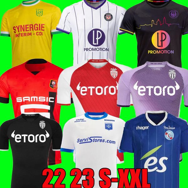 

22 23 as monaco soccer tee jersey maillot de foot fc nantes toulouse aj auxerre ben yedder minamino golovin m.camara football shirts golovin, Black