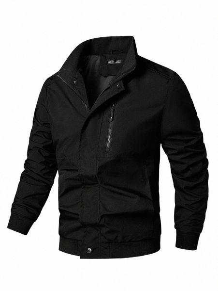 

men's jackets men solid zip up jacket 2022 new p6ay#, Black;brown