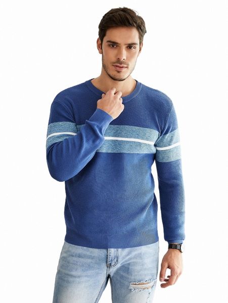 

men's sweaters men colorblock striped sweater 23zq#, White;black
