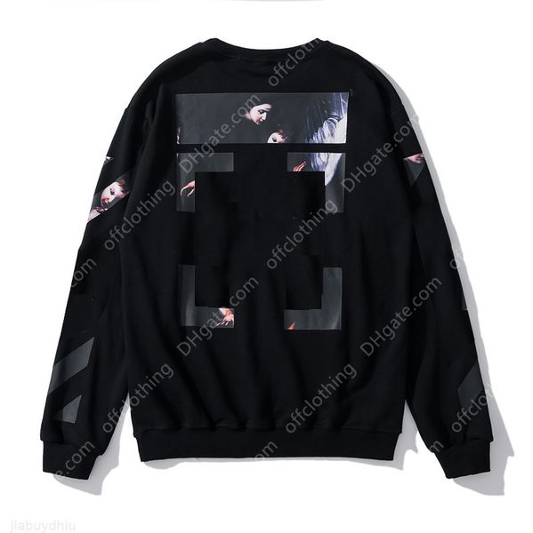 

men's hoodies designer fashion hip hop oil painting black print mens arrow x printed hoodie women hooded casual harajuku pullover g0m0