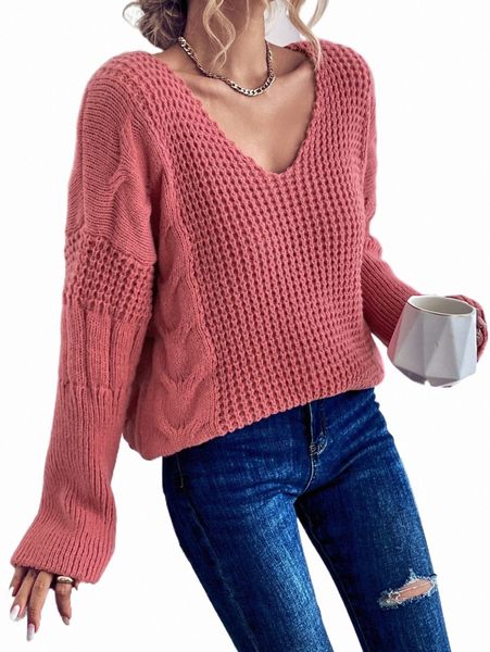 

women's sweaters cable knit v-neck sweater 2022 new w5nu#, White;black