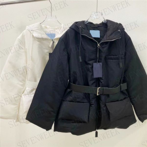 

fashion mens womens down jackets coats with metal badge winter keep warm puffer jacket women outerwear windbreaker, Black