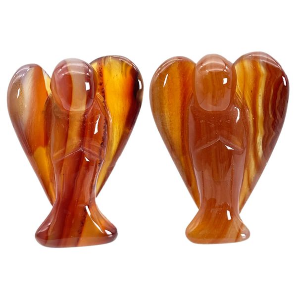 

stone crystal guardian angel statues hand carved healing crystals pocket figurines decoration 1 5 carnelian drop delivery 202 vipjewel ampjz, Black