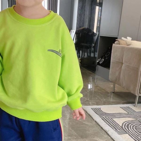 

2022 baby sweaters pullover kids designer clothes boy girl sweater with letter o-neck fasion new long sleeve cotton 90-150cm, Blue