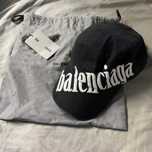

hats balenciga paris 2022 new baseball cap female student sun shading sunscreen duck tongue cap versatile letter embroidered hat men's, Blue;gray