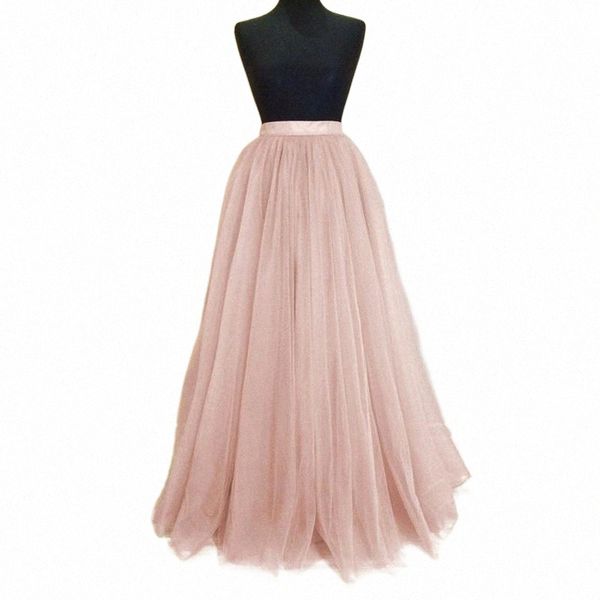 

skirts skirts real po long tulle skirt custom made 5 layers rose pink maxi bridesmaid for wedding party pleated plus size saia v7j4#, Black