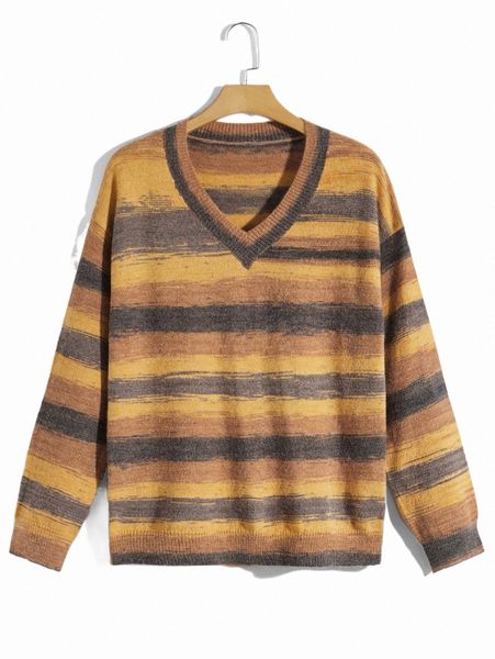 

men's sweaters romwe guys striped sweater 2022 new 96fp#, White;black