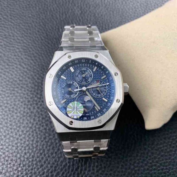

roya1 0ak ap26574 sapphire crystal size 41mm x 10mm with imported fully automatic mechanical movement, Slivery;brown