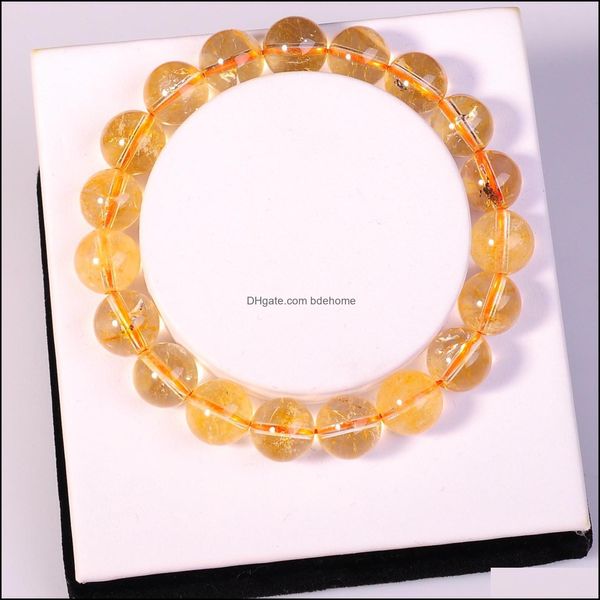 

beaded strands wholesale fashion natural jewelry citrine 10mm round beads semi precious stone crystal chunky red bracel dhseller2010 dh0sz, Black